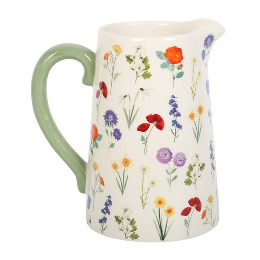 17CM WILDFLOWER CERAMIC FLOWER JUG - The Hare and the Moon