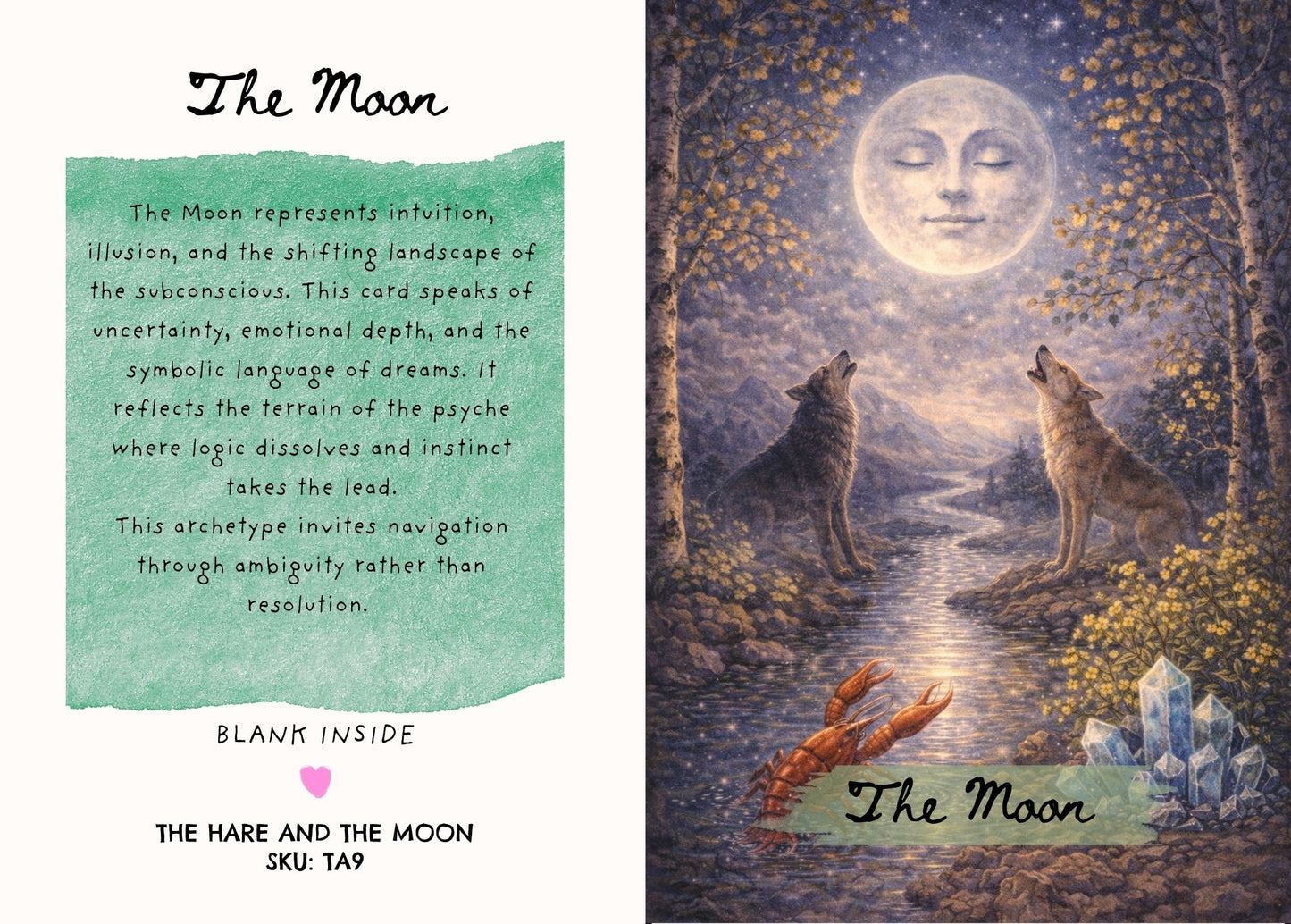 The Moon Tarot Greeting Card - TA9