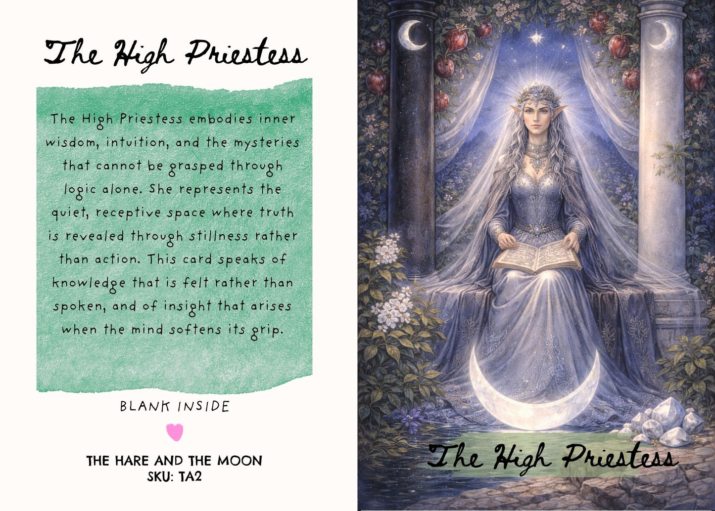 The High Priestess Tarot Greeting Card - TA2