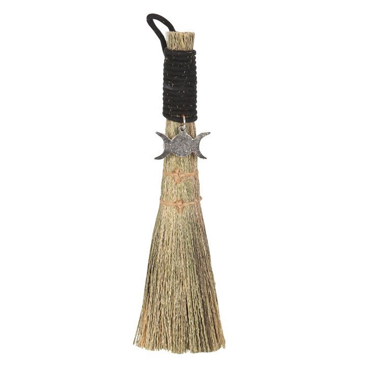 20CM BROOM WITH TRIPLE MOON CHARM - The Hare and the Moon