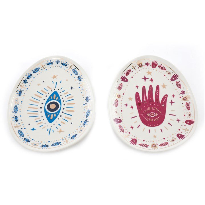 22.5CM HAND AND EYE TRINKET DISH - The Hare and the Moon