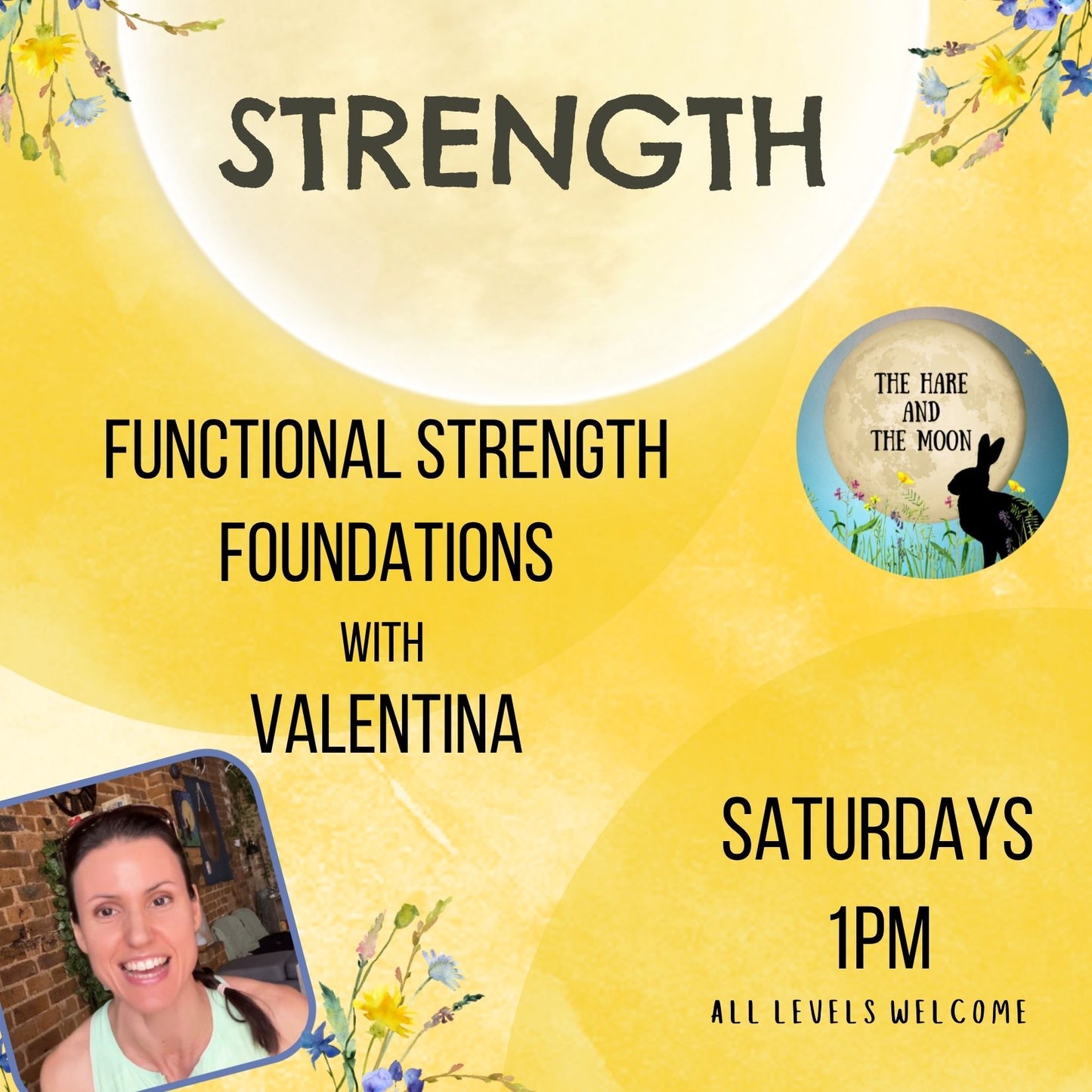 Functional Strength Foundations with Valentina - Saturdays - 1pm