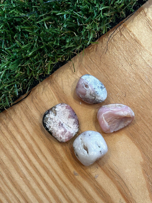 Rose Opal Tumble Stone - The Stone of Hope - TS329 - The Hare and the Moon