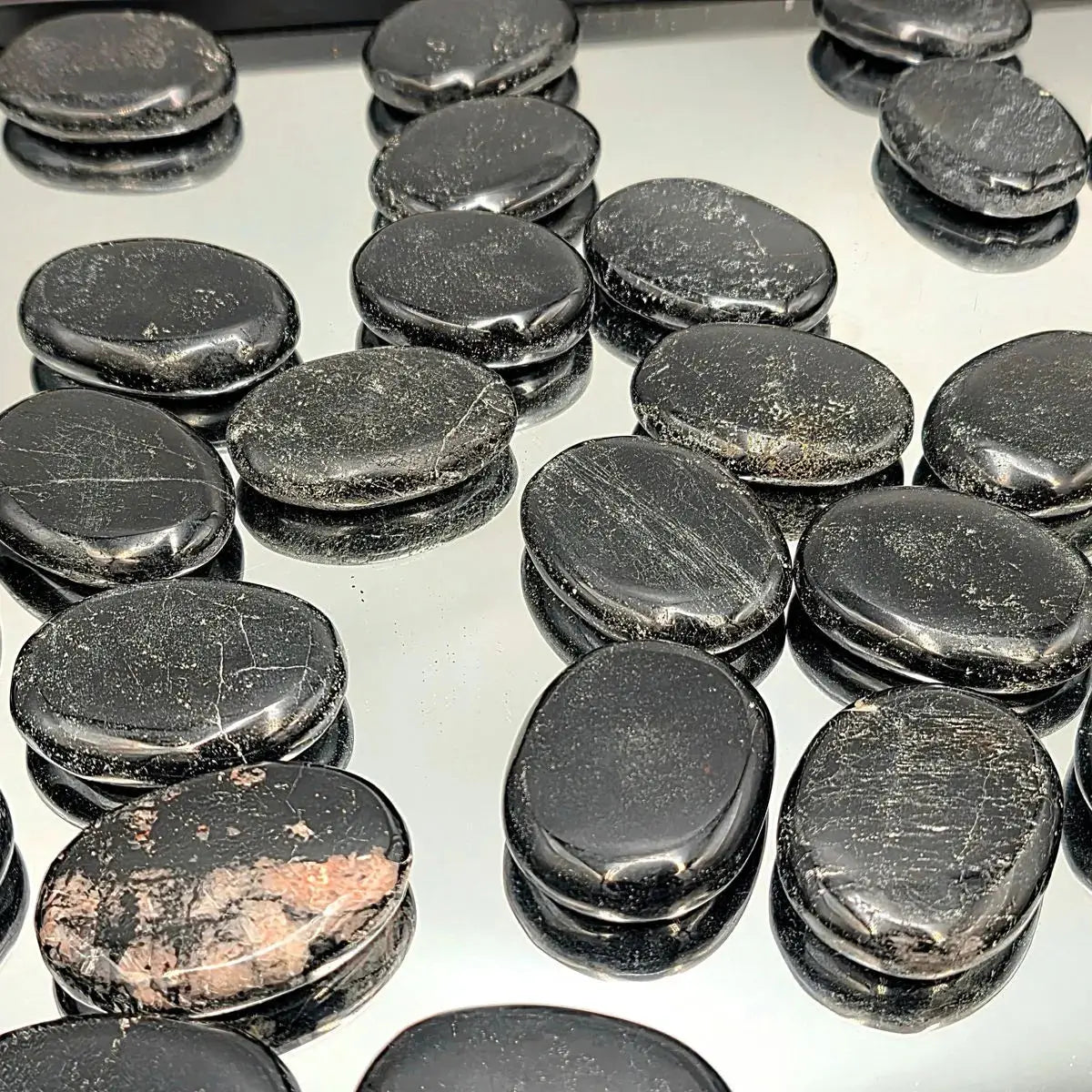 Black Tourmaline Palm Stone - Stone of Environmental Protection - PLM45