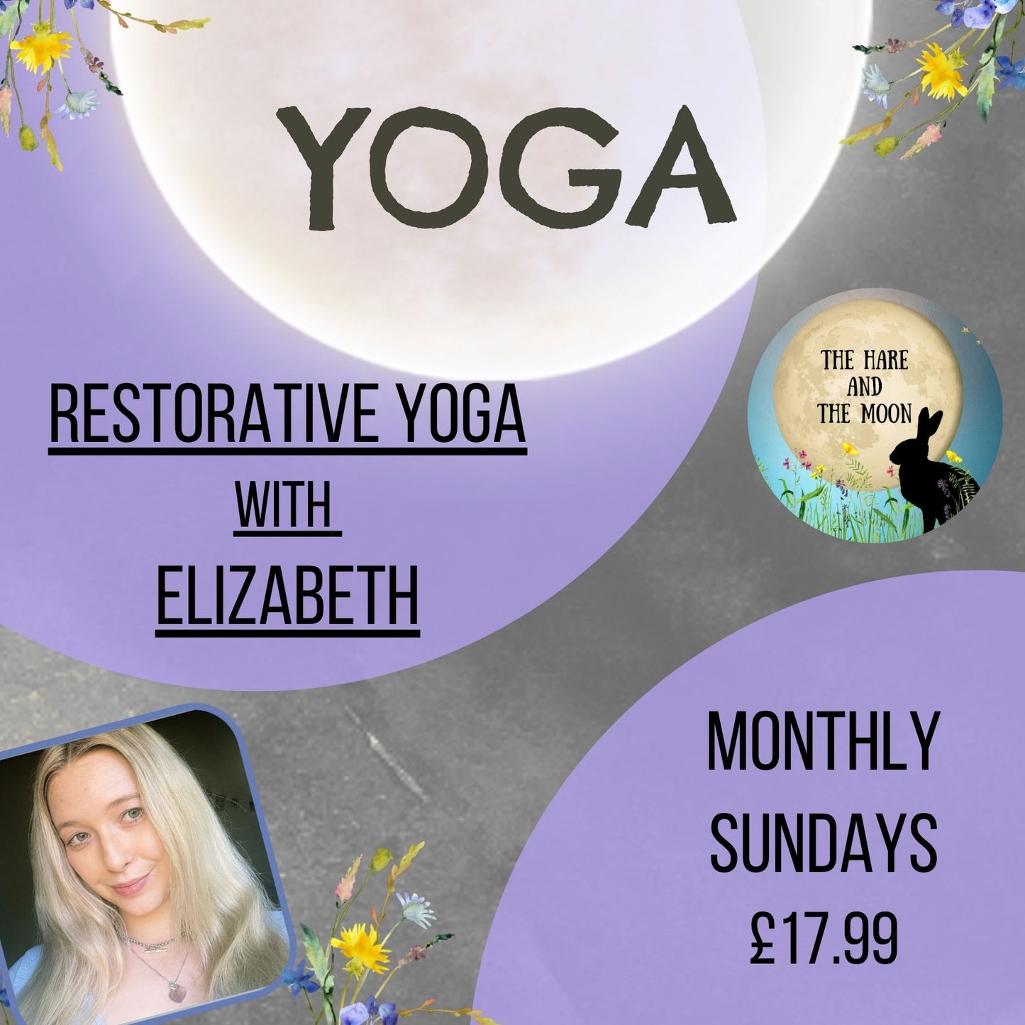 Restorative Yoga with Elizabeth - Monthly - Sunday Afternoons