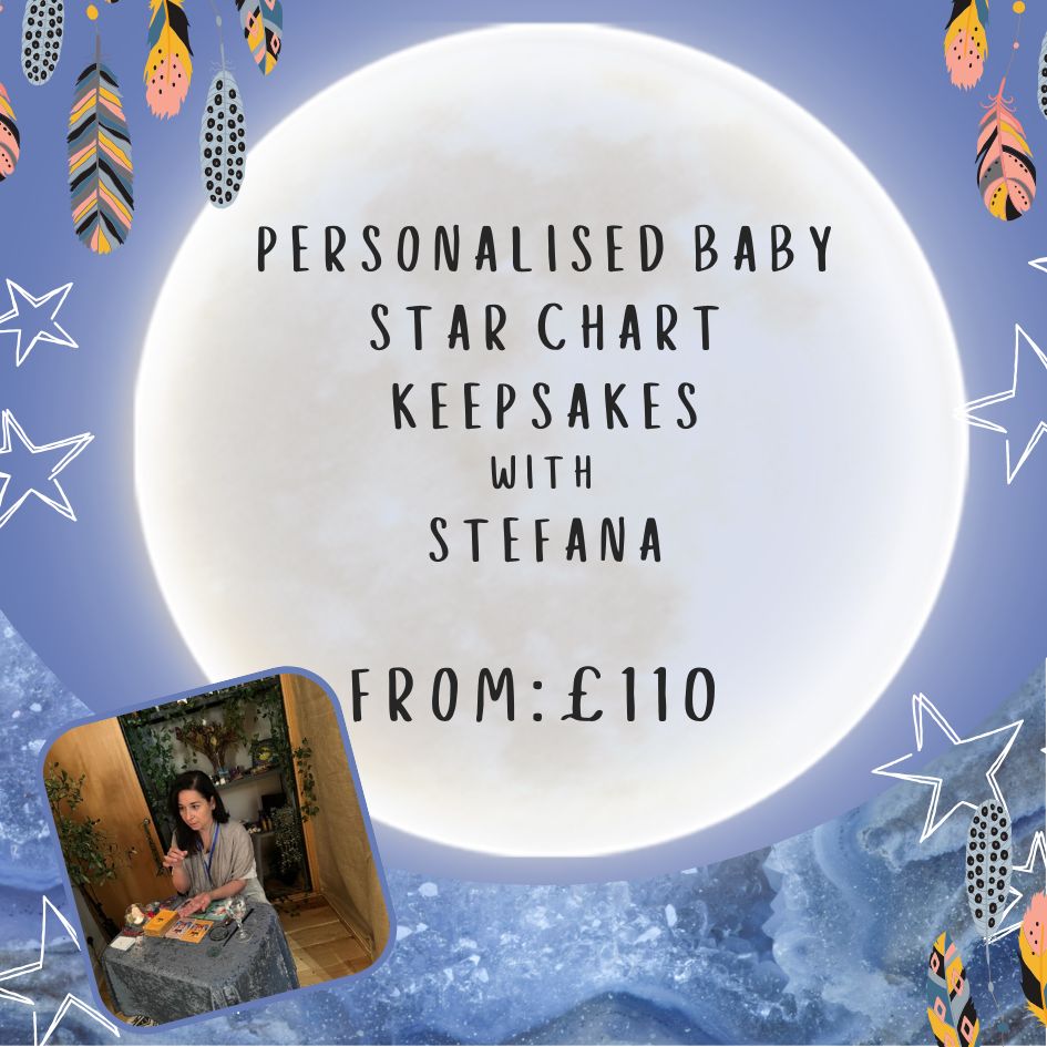 Personalised Baby Star Chart Keepsake Astrology Readings with Stefana