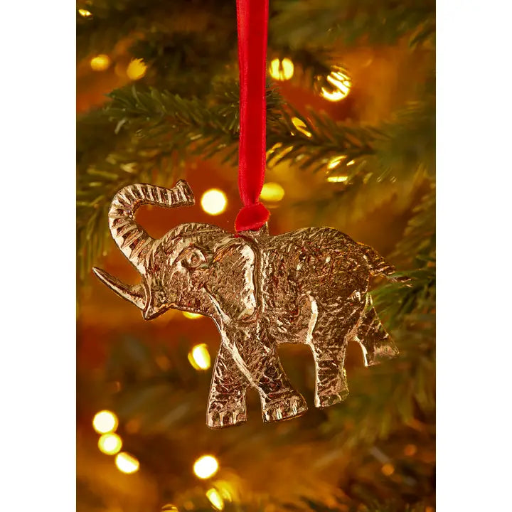 Gold Metal Elephant Decoration - HDEC645