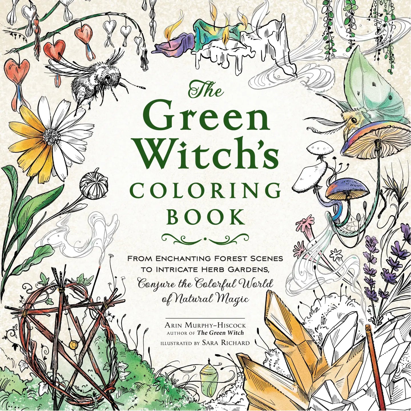 Green Witch's Colouring Book