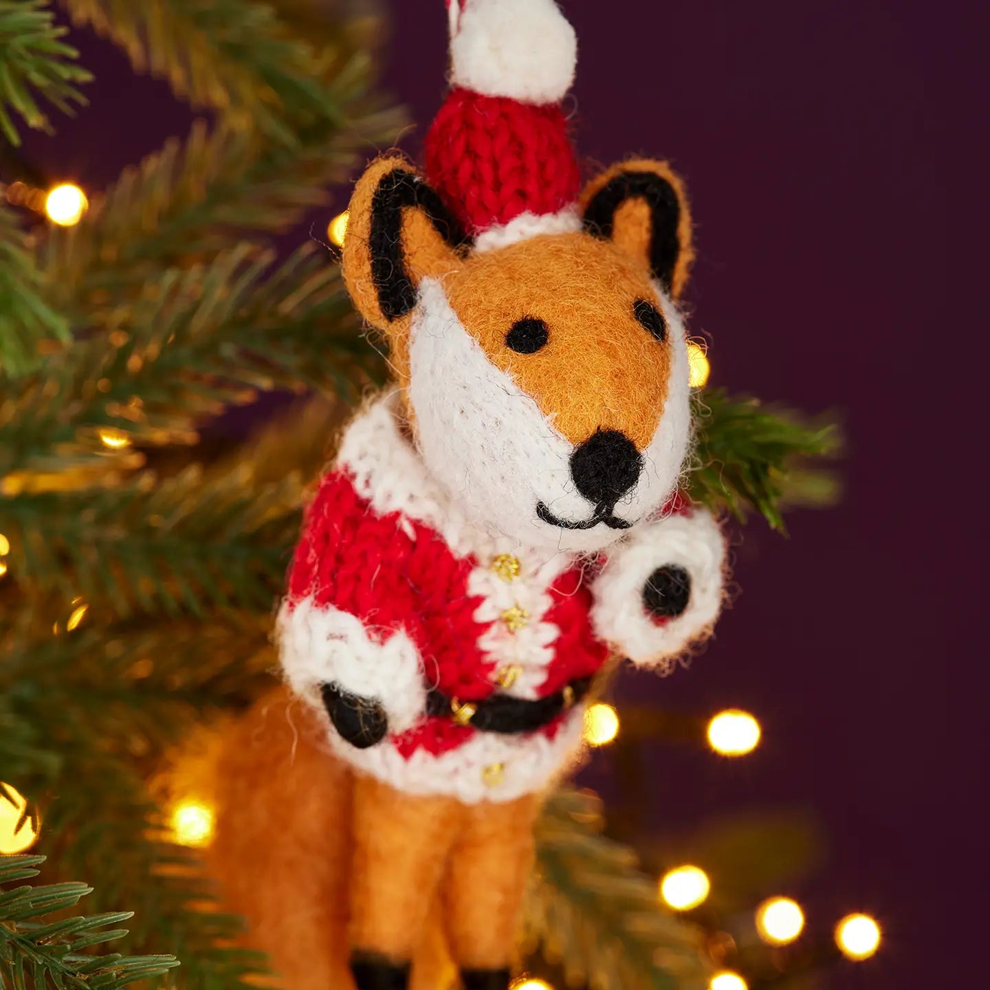 Felt Santa Fox Decoration - HDEC155