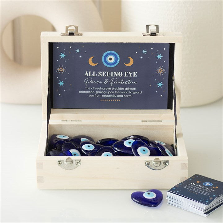 ALL SEEING EYES / EVIL EYES - HEART CHARM