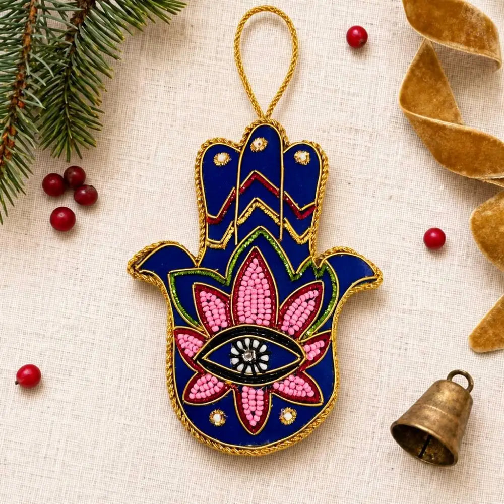 Hanging Decoration Embroidered Hamsa Hand - NEOB380