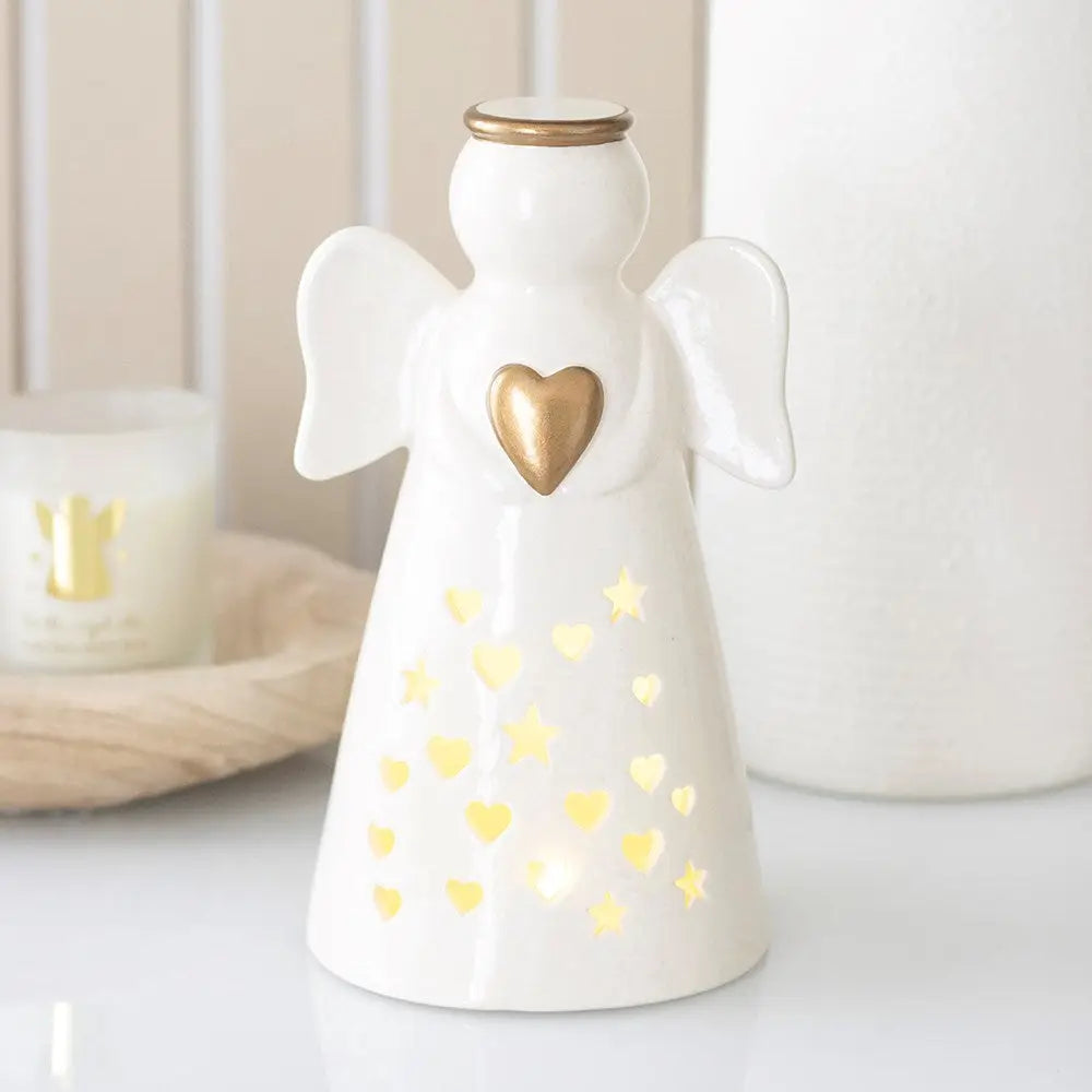 Led Light Up Angel Decoration with Heart