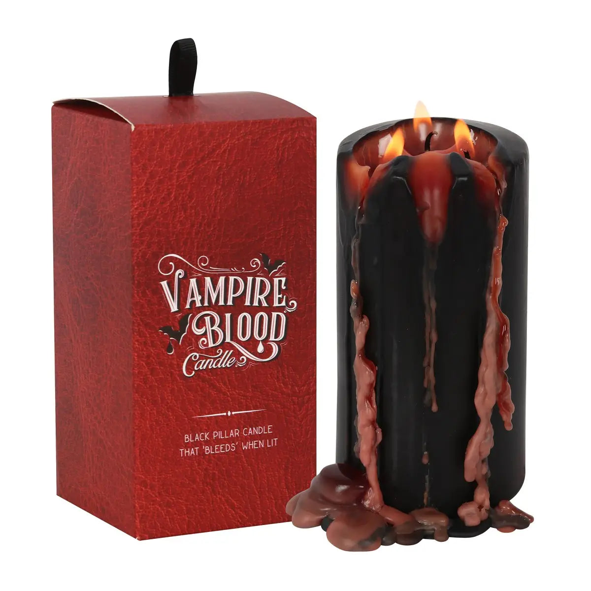 Large Gothic Vampire Blood Halloween Pillar Candle