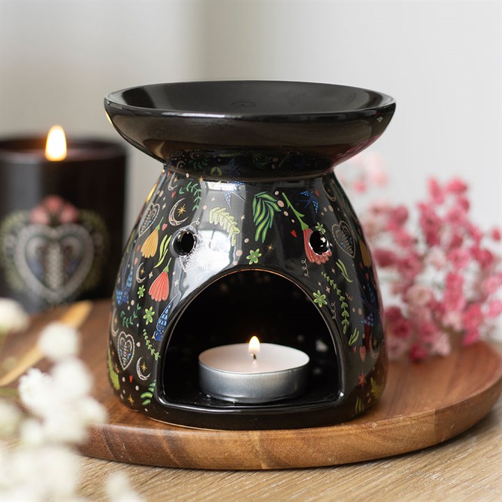 MIDNIGHT BLOOM PRINT OIL BURNER