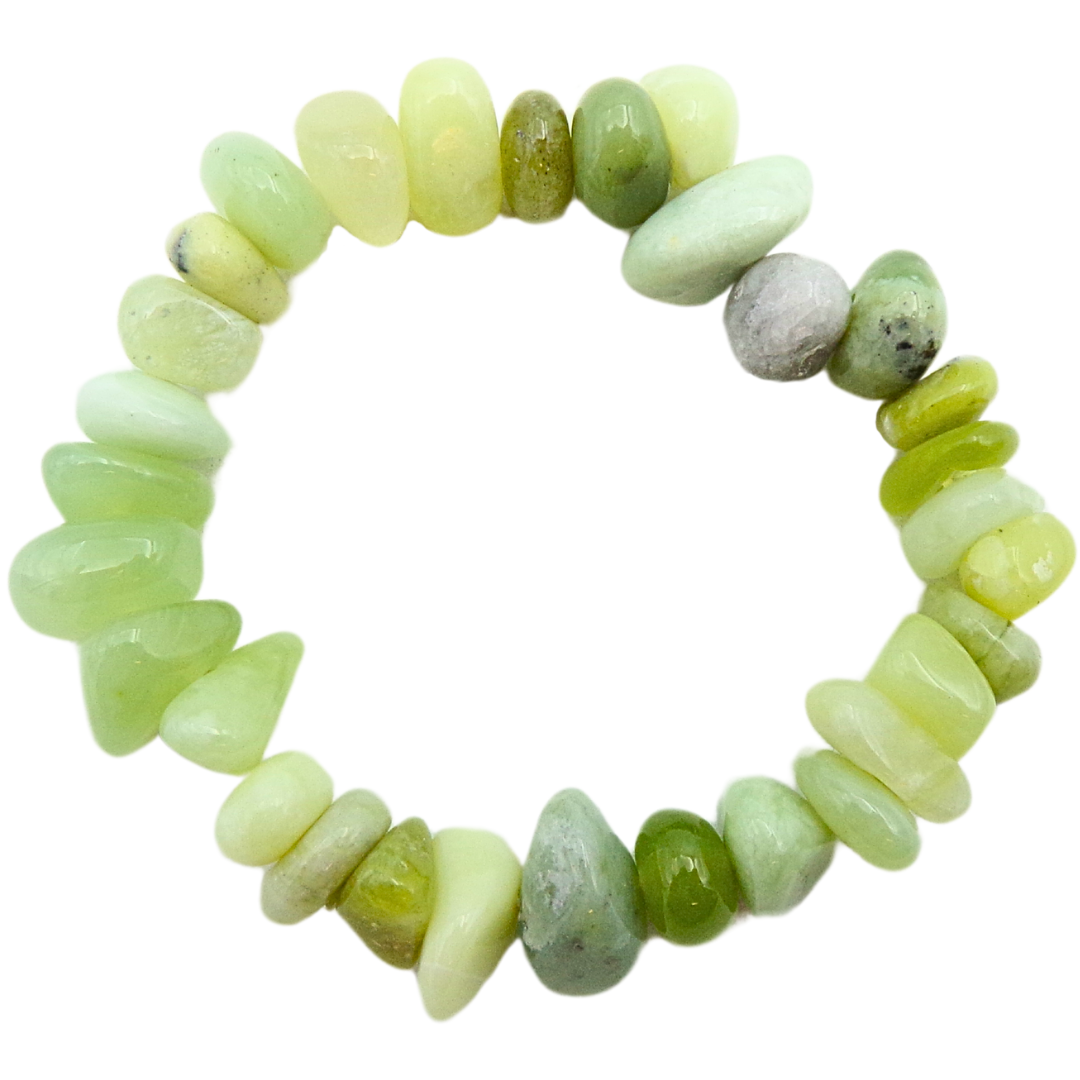 New Jade Chunky Smooth Chip Bracelet - CHB4