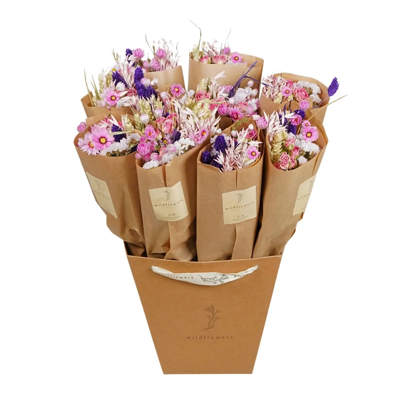Dried Flower Bouquet - Purple Glow - DF456