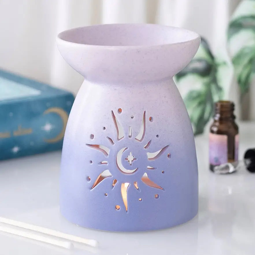 Purple Sun Cut Out Oil Burner