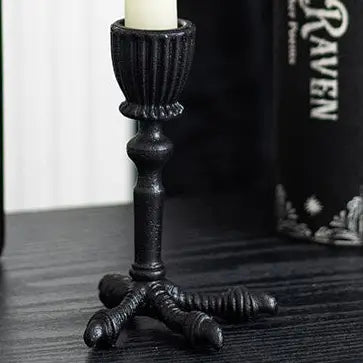 Raven Claw Gothic Taper Candle Holder