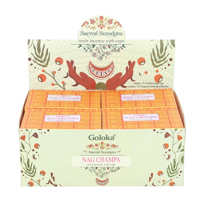 Goloka Nagchampa Resin Incense Smudge Cups