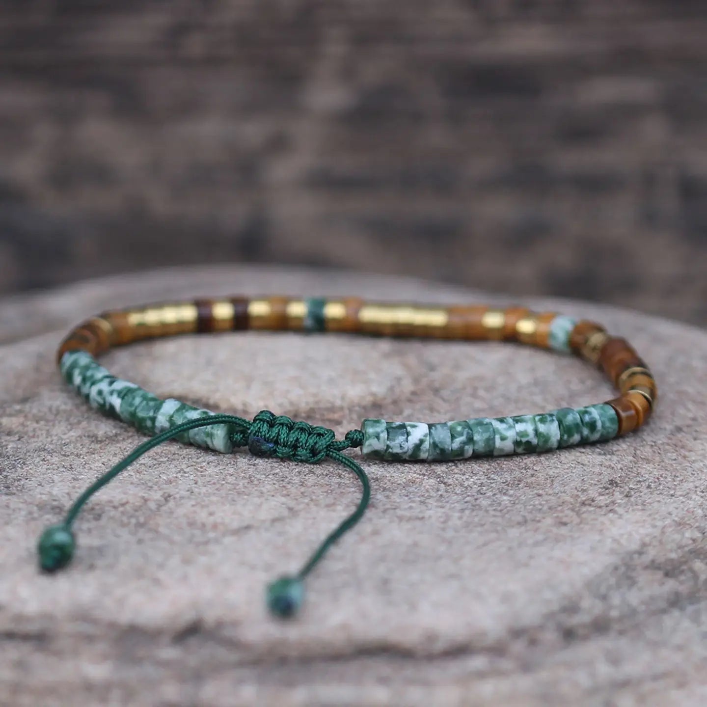 Tibetan Natural Stone - Protect Your Peace - Tiger Eye - 0398