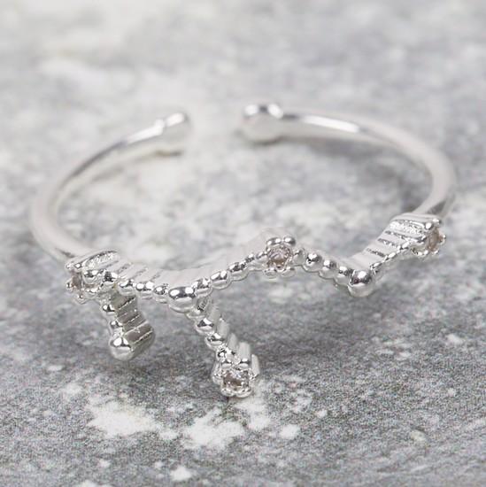 ADJUSTABLE STERLING SILVER CONSTELLATION RING - VIRGO - The Hare and the Moon