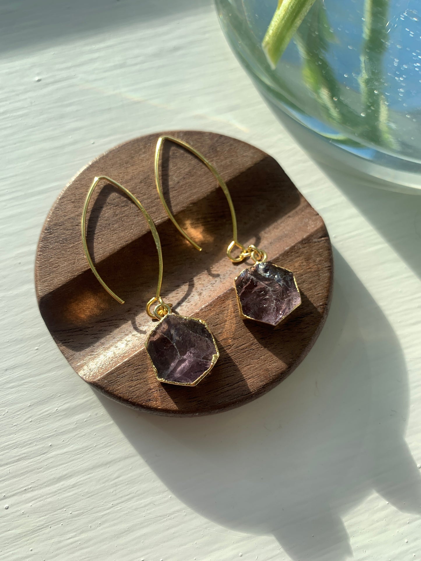 Amethyst Slice Earrings - ITEM 28 - The Hare and the Moon