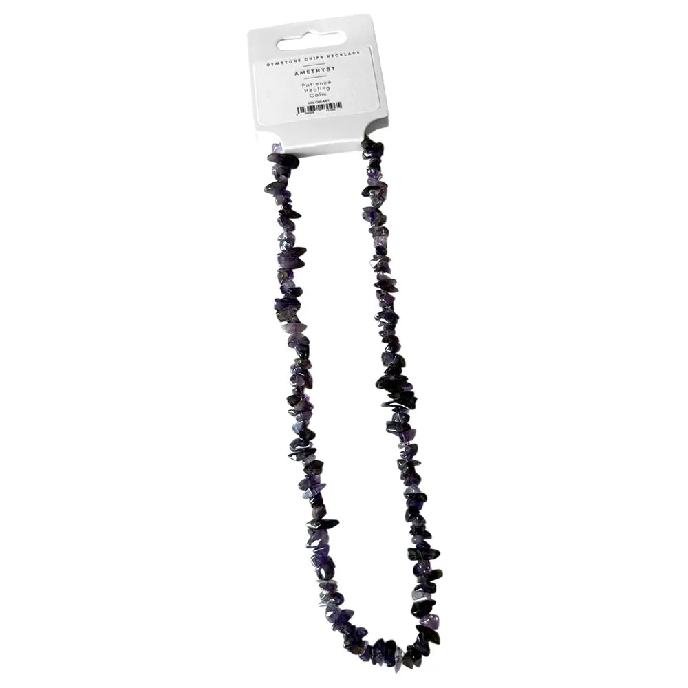 Amethyst Chip Necklace - Stone of Healing and Beauty - CN235