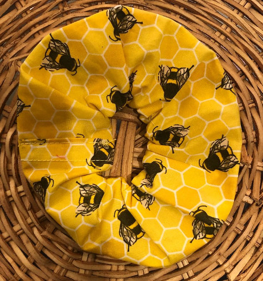 Bees Print Hair Scrunchie - The Hare and the Moon