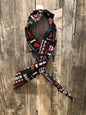 Black and Red London Print Wire Headband - The Hare and the Moon