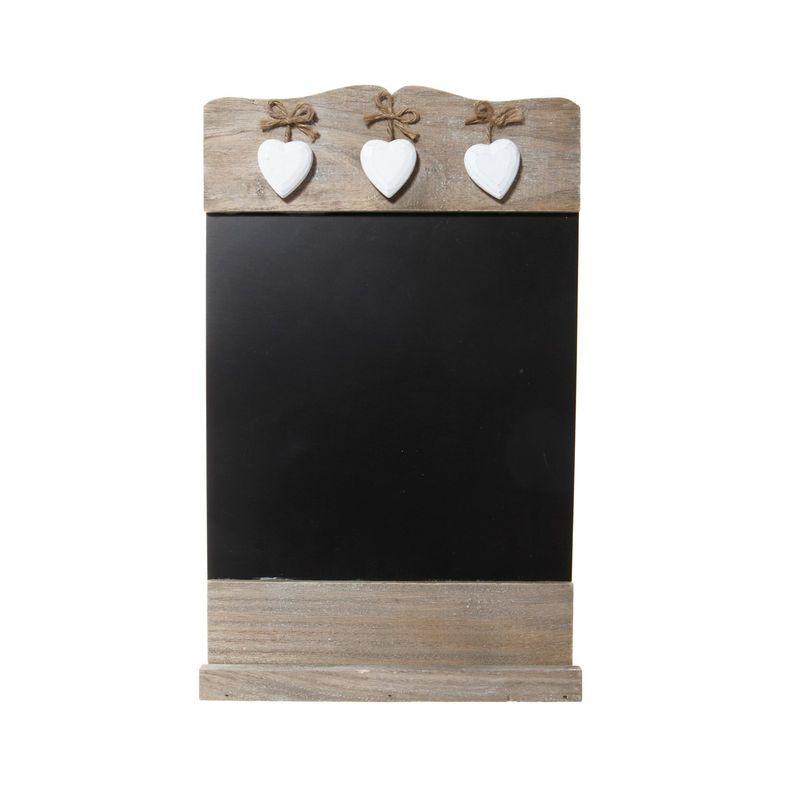 Black Chalkboard & 3 Wooden Hearts - The Hare and the Moon