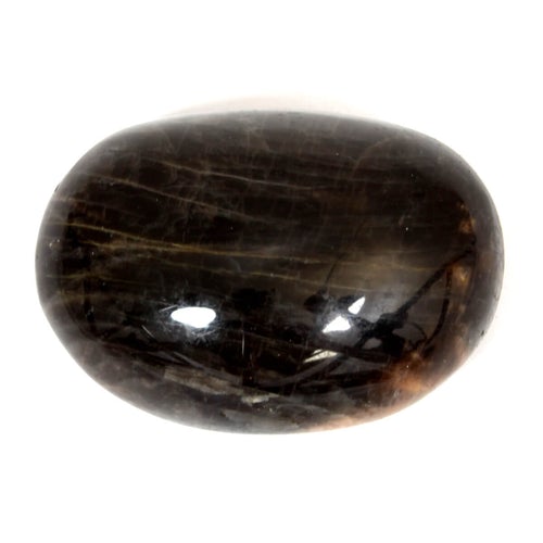 Black Moonstone Tumble Stone - The Stone of New Intentions - The Hare and the Moon