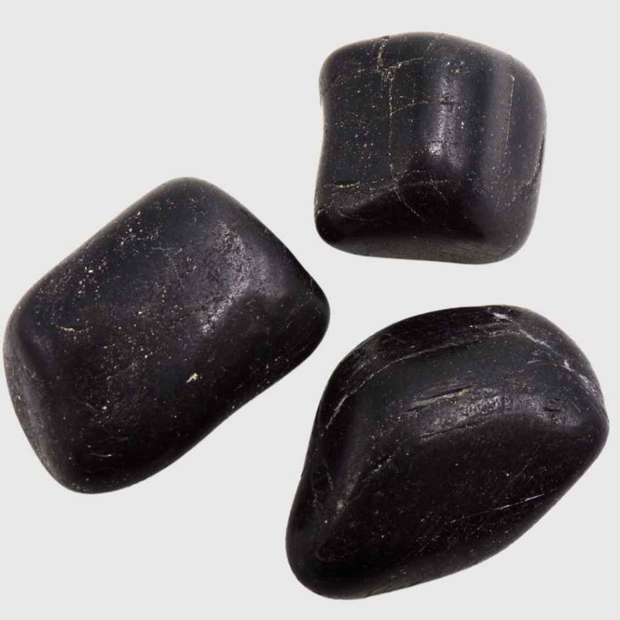 Black Tourmaline Large Tumble Stone - Stone of Environmental Protection - LT89