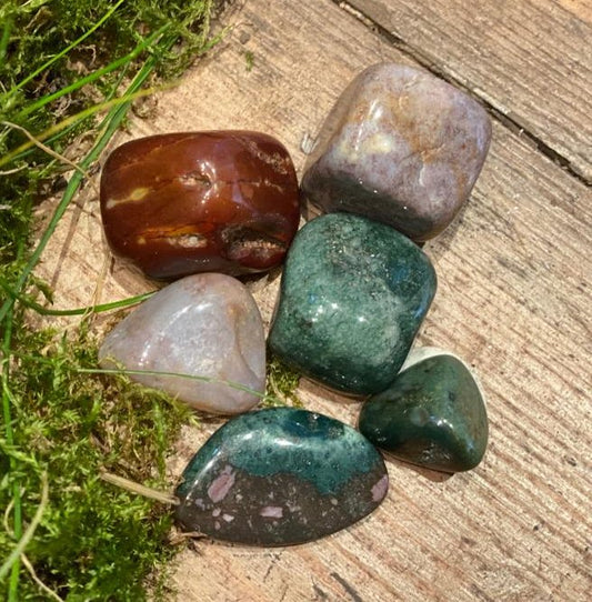 Bloodstone Tumble Stone - Stone of Health and Revitalisation - TS808 - The Hare and the Moon
