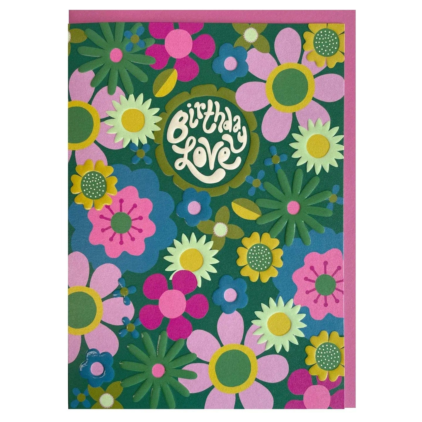 Raspberry Blossom Cards Birthday Love Greeting Card (BIG16)