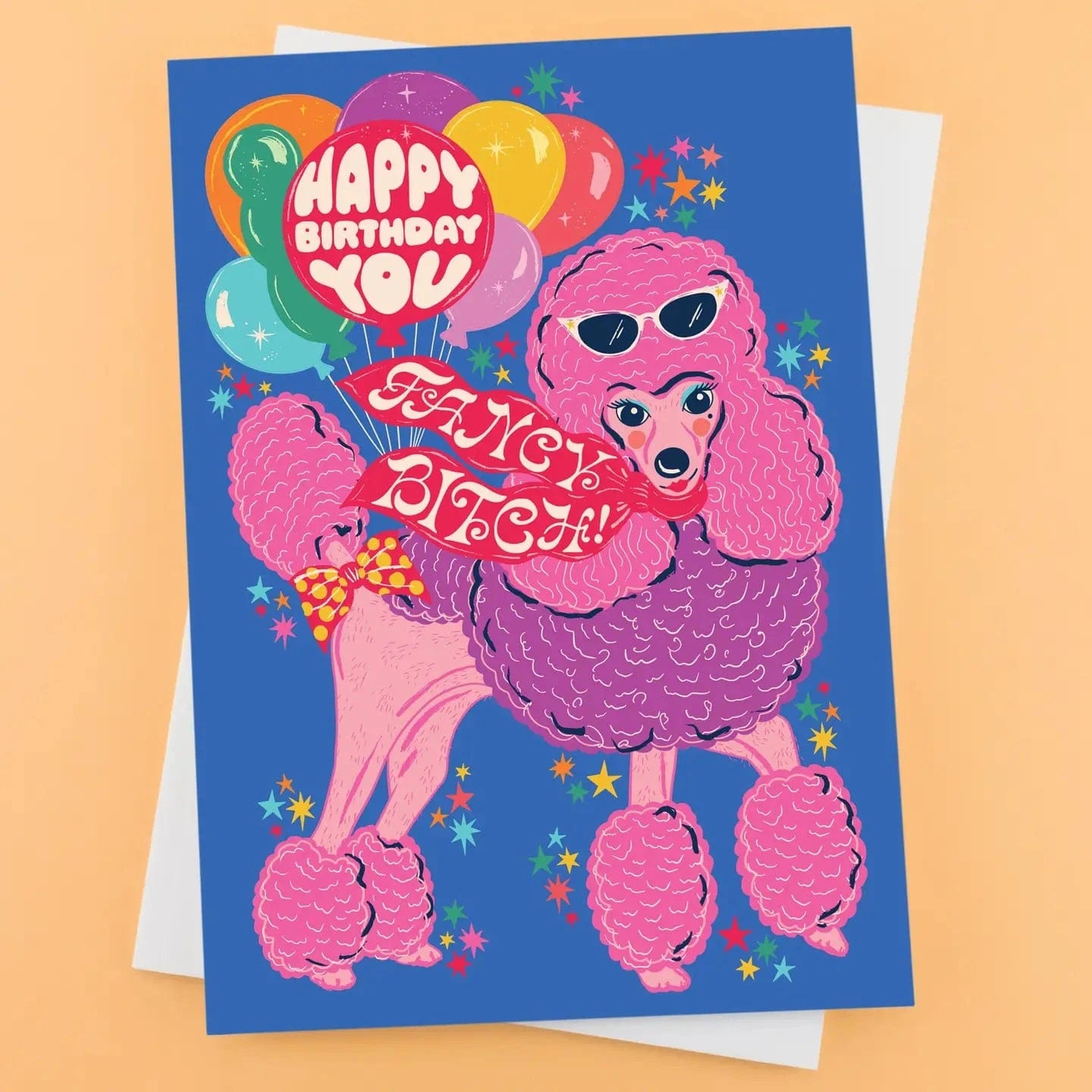 Stop the Clock Design Cards Happy Birthday You Fancy Bitch Birthday Card - Poodle Greeting - GC-POODLE