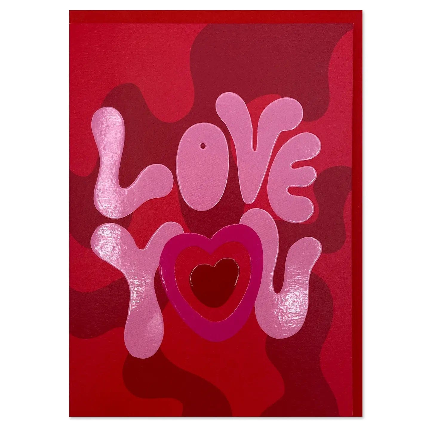 Raspberry Blossom Cards Love You Greeting Card (BIG26)