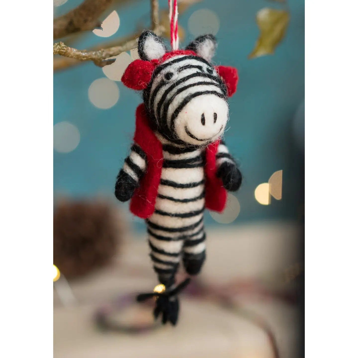 Felt So Good Christmas Decorations Felt Zebra in Earmuffs - XM424