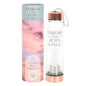 CLEAR QUARTZ BODY AND SOUL GLASS WATER BOTTLE - The Hare and the Moon