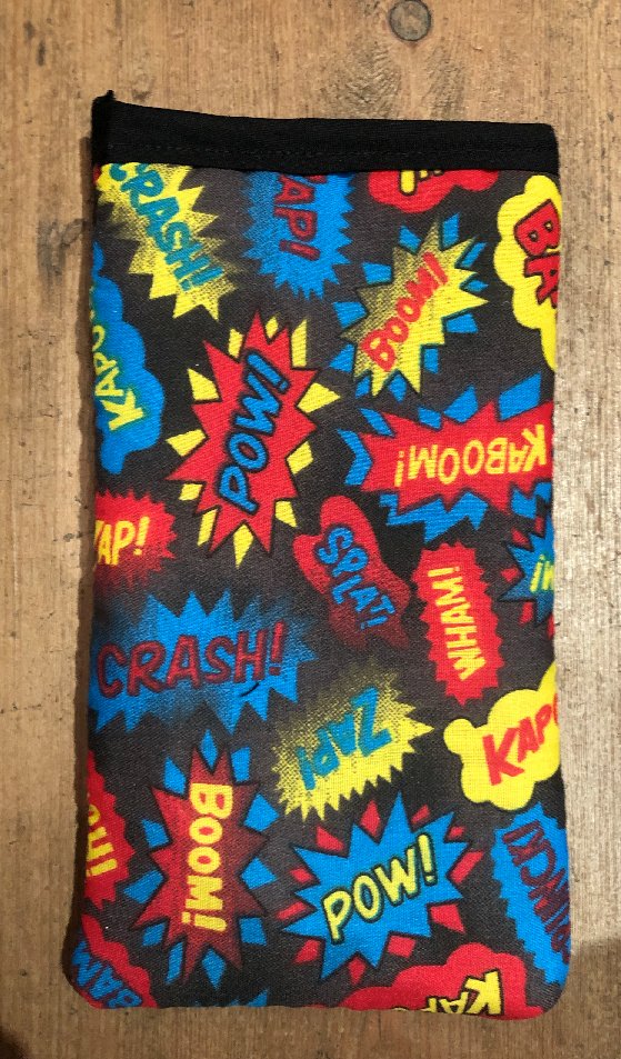 Comic Book Print Mobile Phone Sock Pouch - The Hare and the Moon