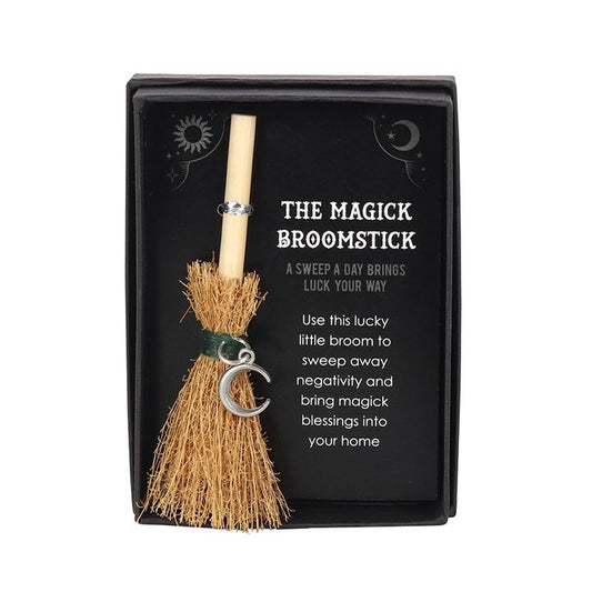 CRESCENT MOON MINI MAGICK BROOMSTICK - The Hare and the Moon