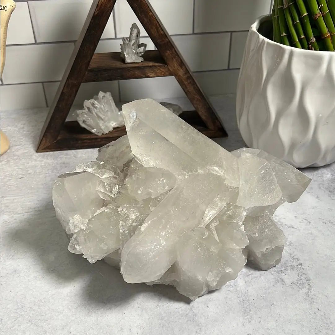 Crystal Quartz Cluster - The Master Stone - Sold as Seen - The Hare and the Moon