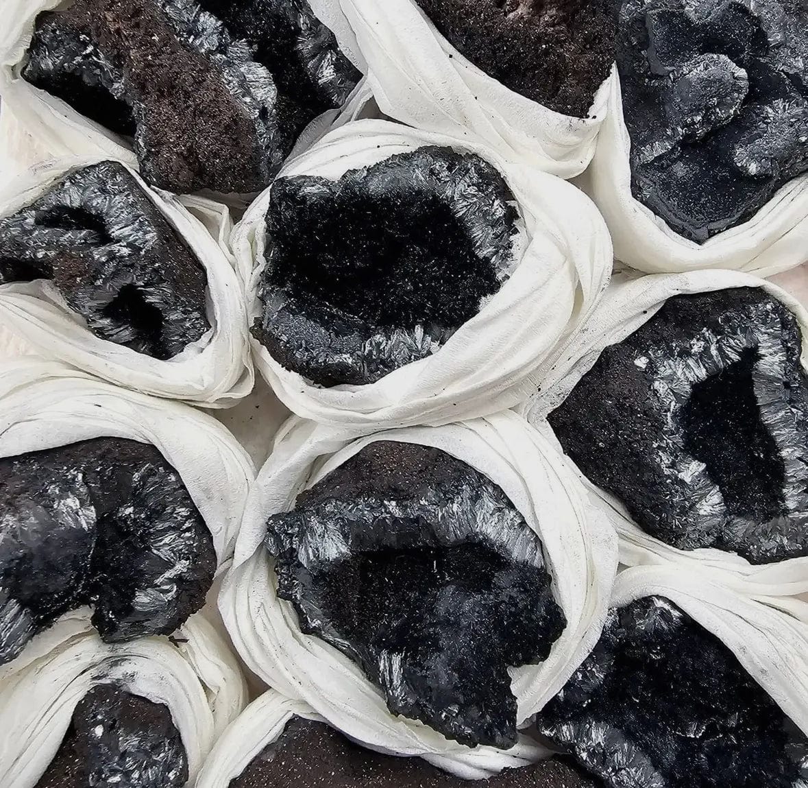 The Hare And The Moon Crystals Pyrolusite Geode - The Stone of Shadow Work Journeys