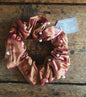 Dupion Silk Beaded Hair Scrunchie - Honeycomb - The Hare and the Moon