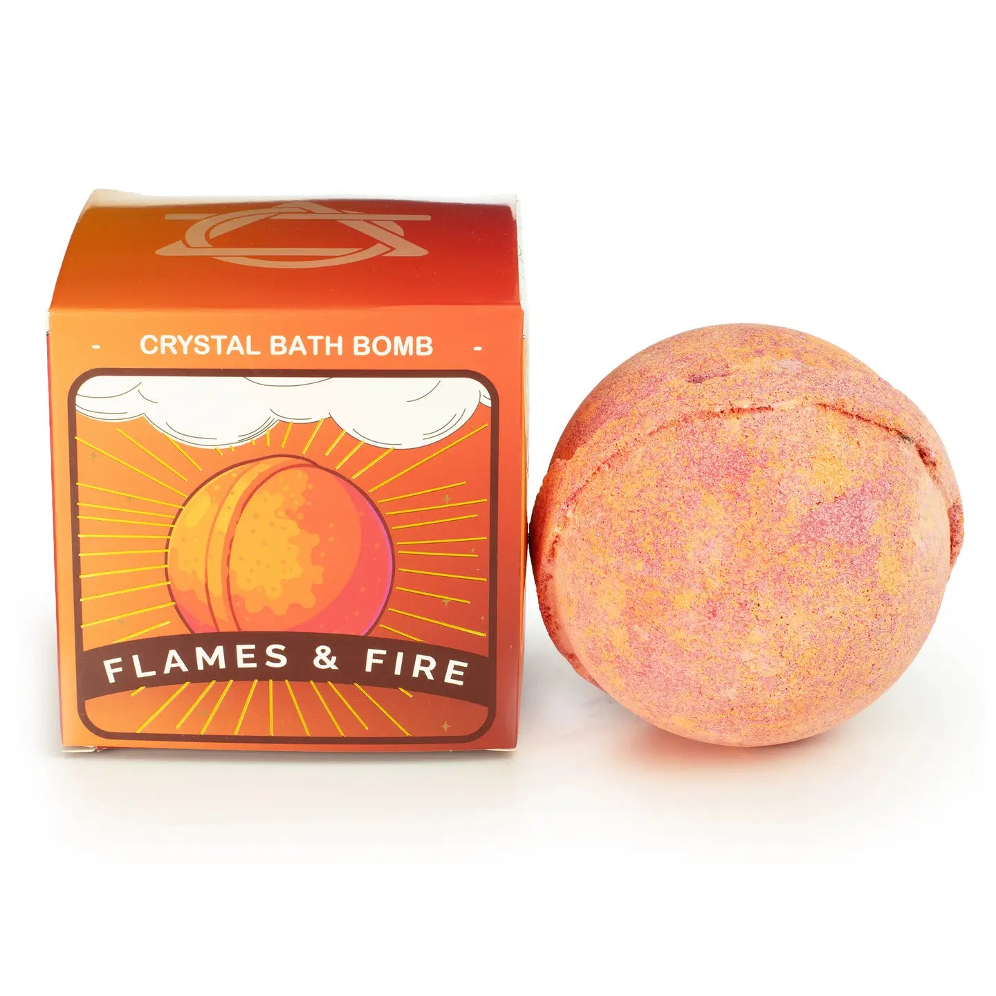 Crystal Bath Bombs with Hidden Gemstones - Fire - CbathB-01