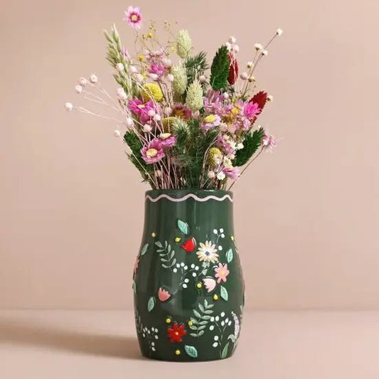 Forest Green Flower Vase - The Hare and the Moon