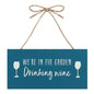 GARDEN DRINKING WINE HANGING GARDEN SIGN - The Hare and the Moon