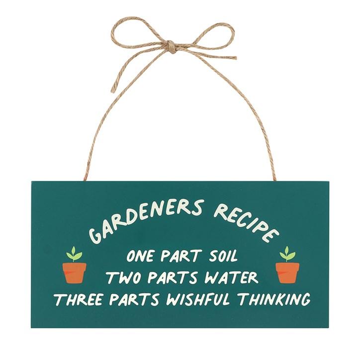 GARDENERS RECIPE HANGING SIGN - The Hare and the Moon