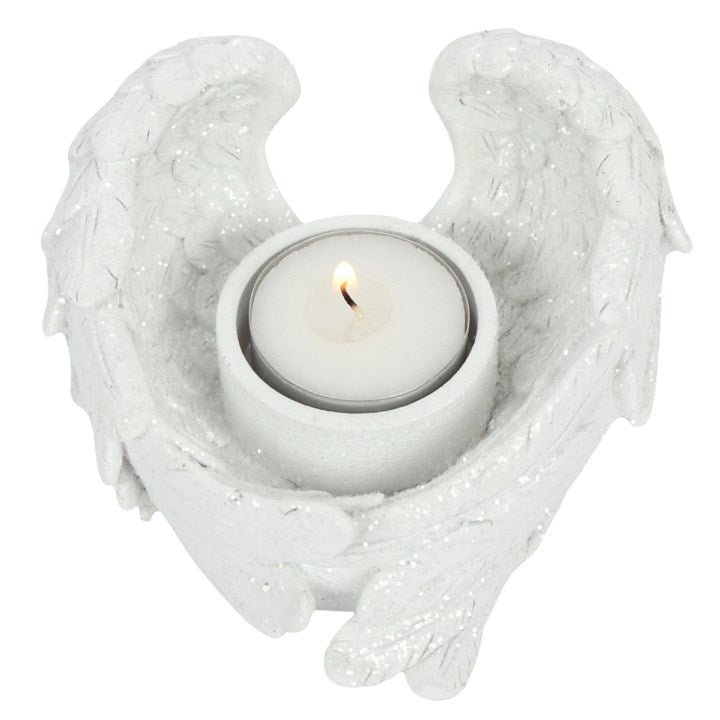 Glitter Angel Wing Candle Holder - The Hare and the Moon