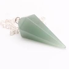 Green Aventurine Faceted Cone Pendulum - Stone of Balance, Tranquillity and Stability - The Hare and the Moon