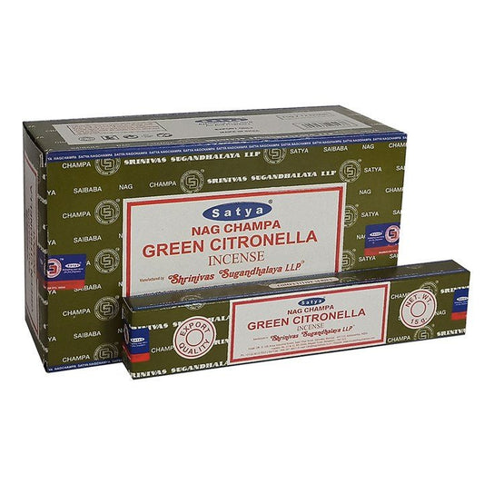 GREEN CITRONELLA INCENSE STICKS BY SATYA - The Hare and the Moon